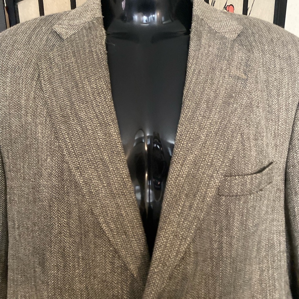 Source Unknown Brown Herringbone Sport Coat